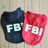 yRL Pet Hooded Sweatshirt Fleece Black Red