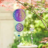 3D Stainless Steel Wind Spinner with Spiral Tail & Butterfly Crystal Sun Catcher, Hanging Metal Wind Chimes for Women Gift, Indoor/Outdoor Decor, Yard Art Decorations In Australia - Darrahopens
