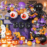 Halloween Decoration Set – Light-Up Pumpkin Lamp,128 Pcs Halloween Party Balloon Garland Arch Kit & Hand Pump for Indoor Outdoor Halloween Porch,Fireplace Funny Decor In Australia - Darrahopens