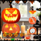 Halloween Decoration Set – Light-Up Pumpkin Lamp,128 Pcs Halloween Party Balloon Garland Arch Kit & Hand Pump for Indoor Outdoor Halloween Porch,Fireplace Funny Decor In Australia - Darrahopens