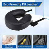 Head Rest for Mattress Home Massage Kit with Storage Bag Adjustable Height Face Down Pillow Multi Function Comfortable for Home Massage, Beauty Bed & Post-Surgery Recovery (Black)