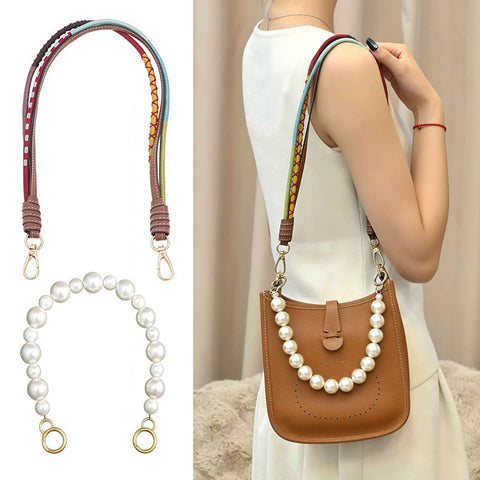 Mini Bag Replacement Thin Shoulder Strap with 2 Adapters for Longchamp,Imitation Pearl Bead Purse Handle Strap Bag Charms Handbag Chain Accessories Decoration for Women In Australia - Darrahopens