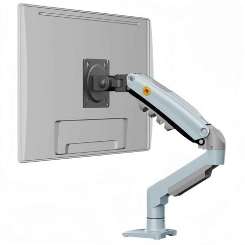 Single Monitor Arm for 17-30 Inch Screens,Height Adjustable Desk Mount Sliver Aluminium Monitor Stand, VESA 75/100mm with C-Clamp/Grommet Base&Gas Spring,Ergonomic Stand for Work/Gaming In Australia - Darrahopens