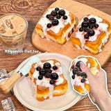 Creative Pearl Toast Slow-Rising Stress-Relieving Toy, Handmade,Soft Stress Relief Desktop Gadget for Office & Home, Adult Hand Tension Relaxer, Fun Squeezing Toy