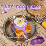 Creative Fried Egg Toast Slow-Rising Stress-Relieving Toy, Handmade,Soft Stress Relief Desktop Gadget for Office & Home, Adult Hand Tension Relaxer, Fun Squeezing Toy