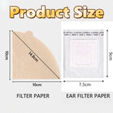 Coffee Filter Paper,100Pcs V60 Cone&50Pcs Hanging Ear Drip, Disposable Natural Unbleached Paper Filters with Pour Over and Drip Coffee Maker In Australia - Darrahopens