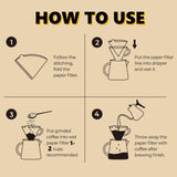 Coffee Filter Paper,100Pcs V60 Cone&50Pcs Hanging Ear Drip, Disposable Natural Unbleached Paper Filters with Pour Over and Drip Coffee Maker