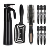 4-piece Hair Care Set with Detangling Hair Brush, Round Brush, Alligator Clips & Spray Bottle - Anti-Static for Wet, Dry, Hair Styling Tools for Women Men In Australia - Darrahopens