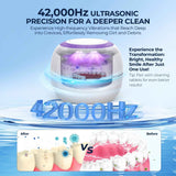 Ultrasonic Retainer Cleaner, 42kHz Portable UV Denture Cleaner for Dentures Aligner Mouth Guard Denture Toothbrush Heads, Jewelry, Glasses with 180ML Capacity In Australia - Darrahopens