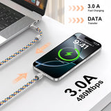 Mobile Phone Lanyard Data Line 2 in 1,PD65W Fast Charging USB-C Data Transfer Cord,Wire Equipped Lock Buckle,Crossbody Phone Wrist Strap Set In Australia - Darrahopens