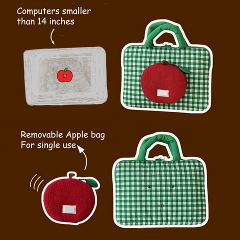 14 Inch Cute Laptop Sleeve with Removable Mini Organizer,Multi-Compartment Shockproof Computer Bag,Student Style Carring Bag for MacBook Air/Pro,Travel,Daily Accessories In Australia - Darrahopens