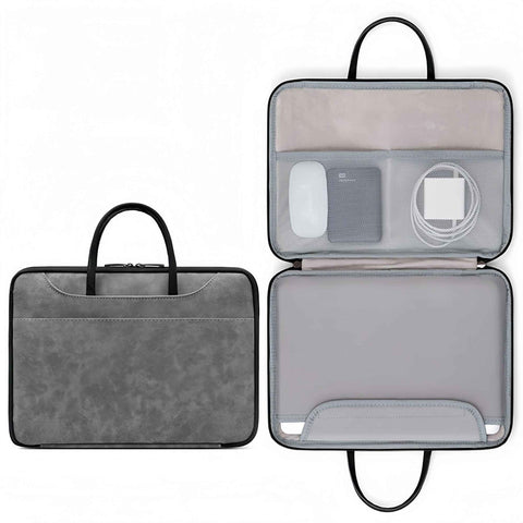 14 Inch PU Leather Laptop Bag, Portable Waterproof Laptop Case, Full Opening and Closing Sleeve Handbag, Briefcase for MacBook Air, Ipad, Business Travel In Australia - Darrahopens