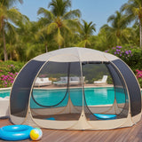Pop Up Screen House Tent 3x3m, 6-8 Person 220cm Tall Mosquito Net Tent,Spacious 3.8m dome fits 6-8 adults for backyard BBQs & caravan trips camping . 360-degree view fine mesh keeps all mosquitoes out In Australia - Darrahopens