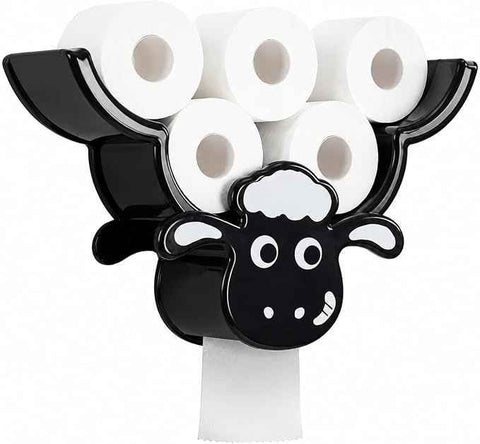 Creative Sheep Toilet Paper Holder, Wall-Mounted Metal Tissue Storage Rack, Punch-Free Easy Installation Paper Towel Holder, Funny Home Decor for Bathroom In Australia - Darrahopens