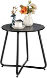 Outdoor Metal Side Table – Rust-Resistant Patio Small Round End Table, Accent Coffee Table for Balcony, Garden, Porch, Living Room & Bedroom – Lightweight Portable Plant Stand, Black In Australia - Darrahopens