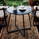 Outdoor Metal Side Table – Rust-Resistant Patio Small Round End Table, Accent Coffee Table for Balcony, Garden, Porch, Living Room & Bedroom – Lightweight Portable Plant Stand, Black In Australia - Darrahopens