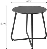 Outdoor Metal Side Table – Rust-Resistant Patio Small Round End Table, Accent Coffee Table for Balcony, Garden, Porch, Living Room & Bedroom – Lightweight Portable Plant Stand, Black In Australia - Darrahopens