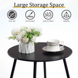 Outdoor Metal Side Table – Rust-Resistant Patio Small Round End Table, Accent Coffee Table for Balcony, Garden, Porch, Living Room & Bedroom – Lightweight Portable Plant Stand, Black In Australia - Darrahopens