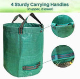 500L Yard Waste Bags 2 Pack, Heavy Duty Garden Waste Bags with Reinforced Handles, Large Reusable Leaf Bags for Lawn Leaves Grass Yard Debris Storage Garden Cleanup