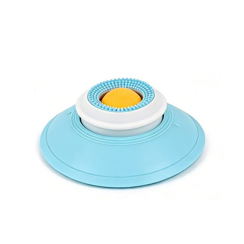 Interactive Cat and Dog Slow Feeder Lick Mat with Suction Cup, Rotating Treat Ball Puzzle Toy for Boredom Relief, Stress Reduction, and Tongue Cleaning – Perfect for Yogurt, Puree, and Semi-Liquid Treats (Yellow) In Australia - Darrahopens