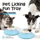 Interactive Cat and Dog Slow Feeder Lick Mat with Suction Cup, Rotating Treat Ball Puzzle Toy for Boredom Relief, Stress Reduction, and Tongue Cleaning – Perfect for Yogurt, Puree, and Semi-Liquid Treats (Yellow) In Australia - Darrahopens