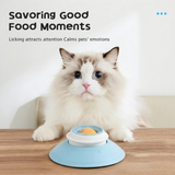 Interactive Cat and Dog Slow Feeder Lick Mat with Suction Cup, Rotating Treat Ball Puzzle Toy for Boredom Relief, Stress Reduction, and Tongue Cleaning – Perfect for Yogurt, Puree, and Semi-Liquid Treats (Yellow) In Australia - Darrahopens