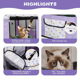 Foldable Pet Playpen for Cats and Small Dogs, Portable Puppy Exercise Cage, Indoor Pet Enclosure with Breathable Mesh, Perfect for Travel, Camping, and Outdoor Use as a Cat Whelping Box or Kitten Play Area (L, Purple)