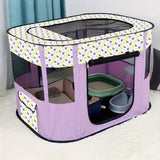 Foldable Pet Playpen for Cats and Small Dogs, Portable Puppy Exercise Cage, Indoor Pet Enclosure with Breathable Mesh, Perfect for Travel, Camping, and Outdoor Use as a Cat Whelping Box or Kitten Play Area (XL, Purple)