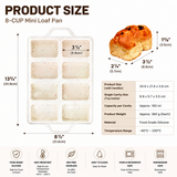 8-Cavity Mini Loaf Pan, Non-Stick Silicone Bread Mold with Sturdy Stainless Steel Frame – Perfect for Baking Individual Breads, Snack Cakes, and Sweet Treats at Home (1PCS) In Australia - Darrahopens