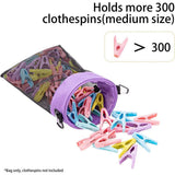 Hanging Clothespin Storage Bag with Drawstring Closure, Quick-Dry Mesh Organizer for Laundry Room, Adjustable Strap for Line Drying, Portable Clip Holder for Home, Dorm, and Travel Use (Purple)