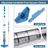 Darrahopens Home & Garden > Pool & Accessories > Pool Sweeps & Vacuums Cordless Adjustable Handheld Pool Vacuum Cleaner with Telescopic Pole and Interchangeable Brush Heads for Above Ground Pools Hot Tubs Spas and Water Features (Blue) In Australia - Darrahopens