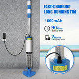 Darrahopens Home & Garden > Pool & Accessories > Pool Sweeps & Vacuums Cordless Adjustable Handheld Pool Vacuum Cleaner with Telescopic Pole and Interchangeable Brush Heads for Above Ground Pools Hot Tubs Spas and Water Features (Blue) In Australia - Darrahopens