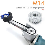 Angle Grinder to Carving Tool Adapter with Wood Carving Disc for Woodworking Grooving Sculpting Shaping Compatible with Multiple Grinder Models (Angle Grinder-Router Adapter (M14))