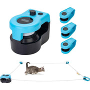 Darrahopens Pet Care > Toys > Cat Toys Interactive Electric Cat Teaser Toy with Remote Control, Feather Attachment, and Simulated Mouse Sounds for Indoor Play, Exercise, and Entertainment (Blue) In Australia - Darrahopens
