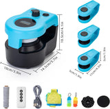 Interactive Electric Cat Teaser Toy with Remote Control, Feather Attachment, and Simulated Mouse Sounds for Indoor Play, Exercise, and Entertainment (Blue) In Australia - Darrahopens