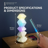 RGB Magic Crystal Speaker Lamp with Bluetooth, Music Sync, and Ambient Lighting for Gaming Desk, Bedroom, or Home Decor (Green)