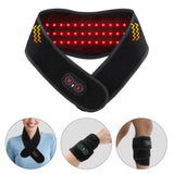 Red Light Therapy Heating Massage Wrap – Wireless Cordless Design with 36 LED Lights, 660-850nm Infrared, 3 Heat Levels, 3 Vibration Modes, Rechargeable 3000mAh Battery, for Neck, Shoulders, Waist, Knees, and More (Black) In Australia - Darrahopens