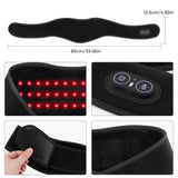 Red Light Therapy Heating Massage Wrap – Wireless Cordless Design with 36 LED Lights, 660-850nm Infrared, 3 Heat Levels, 3 Vibration Modes, Rechargeable 3000mAh Battery, for Neck, Shoulders, Waist, Knees, and More (Pink)