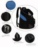 Comfortable hands-free pet carrier backpack with breathable mesh panels and padded shoulder straps, perfect for carrying small dogs and cats on walks, travel, and outdoor adventures while keeping your furry friend close and secure. (S, Grey)