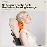 Multi-Functional Full Body Massager with Heat, Flexible Nodes and Quiet Motor for Neck, Back, Waist, Legs, Home, Office and Car Use (Beige)