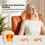 Multi-Functional Full Body Massager with Heat, Flexible Nodes and Quiet Motor for Neck, Back, Waist, Legs, Home, Office and Car Use (Beige)