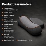 Ergonomic Memory Foam Neck and Shoulder Massage Pillow with Vibration, Infrared Heat, and Airbag Traction for Home Relaxation and Muscle Stress Relief (Grey) In Australia - Darrahopens