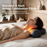 Ergonomic Memory Foam Neck and Shoulder Massage Pillow with Vibration, Infrared Heat, and Airbag Traction for Home Relaxation and Muscle Stress Relief (Grey) In Australia - Darrahopens