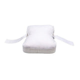 Sleeping Knee Pillow with Adjustable Strap – Contoured Leg Pillow for Side Sleepers, Pregnant Women, and Neck Support, Breathable Fabric Cover with Shredded Memory Foam Fill, White and Light Gray Options (White)