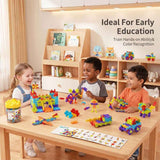 6-Color Mix Double Cross Building Blocks Set for Kids - Creative STEM Early Learning Toys for Ages 3-6, Ideal for Preschool, Home Play, and Educational Gifts (360PCS) In Australia - Darrahopens