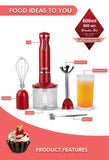 Darrahopens Appliances > Kitchen Appliances > Food Mixers & Blenders 4-in-1 Multifunctional Handheld Immersion Blender Set with Egg Whisk, Chopper, Milk Frother and 700ml Beaker for Smoothies, Baby Food, Meat Mincing and Baking (Black) In Australia - Darrahopens