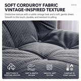 Darrahopens Furniture > Sofas > Sofas & Sofa Beds Convertible Folding Sofa Bed with Pumpkin Design, Corduroy Fabric, 3D Tufted Backrest, and Cylindrical Pillow for Living Room, Guest Room, and Small Apartments (Black) In Australia - Darrahopens