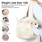 Snuggle Paws Front-Facing Pet Carrier Backpack – Hands-Free Cat & Dog Sling Bag for Travel, Hiking and Daily Outings, Breathable Quilted Cotton, Fluffy Cartoon Charm, Ideal for Small Pets (Khaki) In Australia - Darrahopens