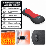 Three-in-One Smart Lumbar Massage Pillow with Airbag Stretch Support, Vibration Massage, and Constant Warm Heat for Home Relaxation and Sleep Comfort (Grey)