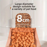 Automatic Pet Feeder and Water Dispenser Combo, 7-Day Capacity for Cats and Small Dogs, Self-Refilling Water Bowl with Gravity Flow, No Battery Needed, Modern White Design with Sturdy Base (Blue)